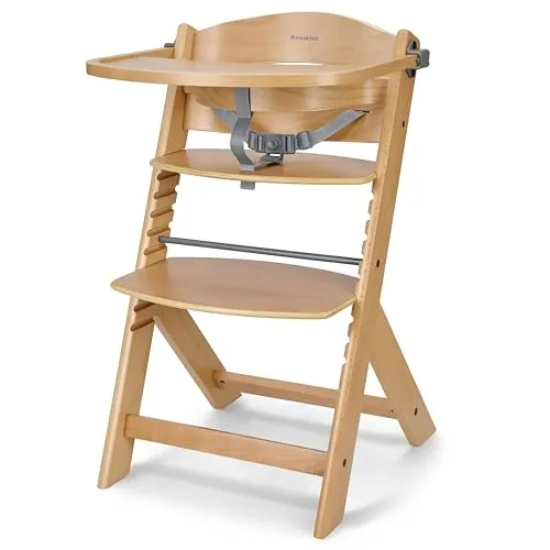 KikkaBoo NORDY Holz-Hochstuhl für Babys, Verstellbar & Sicher