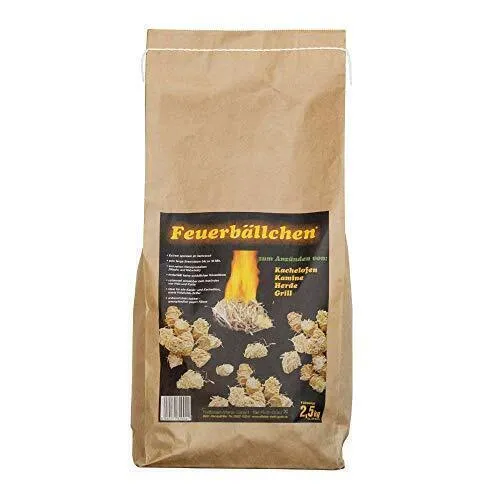 Feuerbällchen Anzündhilfe für Ofen und Grill - 2,5kg von Feuerbällchen