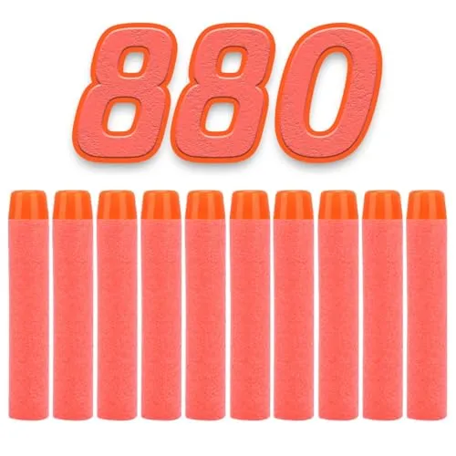 König Design Nerf Pfeile - 880 Stück Nerf Darts Nerf Munition Pfeile Dart Bullets Refill Darts Foam Pfeile für N-Strike Elite Blasters Series Hasbro Fortnite