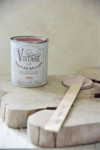Vintage Paint Kreidefarbe JDL Mat Natural 700ml - Hochwertige, geruchsneutrale Kreidefarbe in Faded Rose für vielseitige Anwendungen. Ideal für Möbel und Wände, schnell trocknend und umweltfreundlich mit EU Ecolabel.