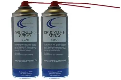 Stück Druckluftspray je 400ml mit Sprührohr - Reinigungsspray Druck Luft Sprühdose 2