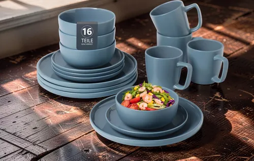 Geschirr-Set Tommik (8-tlg) – Modernes Kombiservice für 2 Personen