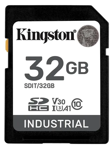 Kingston Card Ind. SD 32GB pSLC - Hochgeschwindigkeits-Speicher - Speicherkarten, 32 GB SDHC U3 UHS-I, ideal für schnelle Datenübertragungen und hohe Leistung in digitalen Geräten.