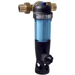 SYR Rückspülfilter Duo FR 231420001 DN 20 - Sanitärinstallation - Kompakter Wasserfilter für Trinkwasserinstallationen, ideal für Einzelgeräte wie Spülmaschinen. Einfache Montage dank drehbarem Anschlussflansch.