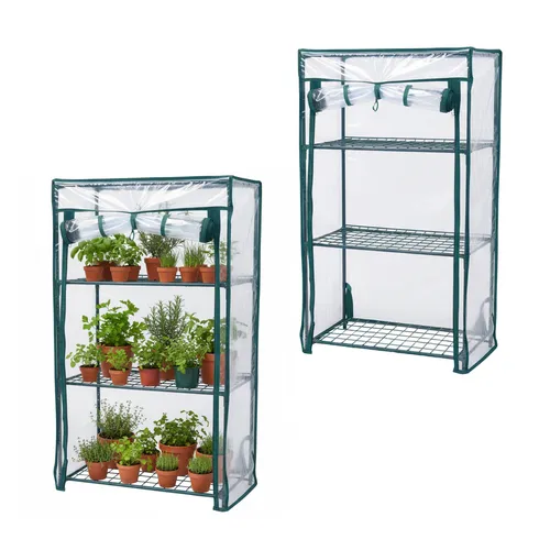 Relaxdays Balkon Gewächshaus 2er Pack – Kompaktes Tomatenhaus für den Balkon - Ideal für den Balkon: Dieses kompakte Gewächshaus bietet optimale Bedingungen für Pflanzen und Kräuter. Mit lichtdurchlässiger Folie und aufrollbarer Tür für Zugang und Luftzufuhr – perfekt für den Anbau auch auf kleinen Flächen.