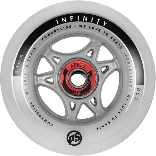 POWERSLIDE INFINITY 84 RTR 4er Rollenset - Rollenset für Hochleistungstraining und Fitness-Skating, inklusive ABEC 9 Lagern für schnelles und glattes Rollen. Ideal für ambitionierte Skater!