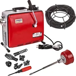 Rohrreinigungsgerät 390 W - Effizientes Rohrreinigungsmaschine Set - Elektrowerkzeuge: 390 W Leistung, ideal für schnelle und gründliche Rohrreinigung, netzbetrieben und leicht zu handhaben.