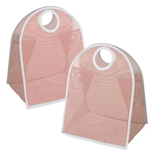 Wäschekorb, faltbare Nylon-Wäschesack, schmutzige Kleidung Korb, tragbare Wäschekorb (2 Stück)
