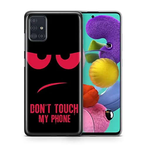 König Design Handyhülle kompatibel mit Huawei P30 Lite Silikon Case Hülle Sturzsichere Back-Cover Handyhülle Dont Touch My Phone Rot