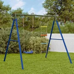 vidaXL Schaukel-Set mit Schaukelsitz und Strickleiter für den Garten