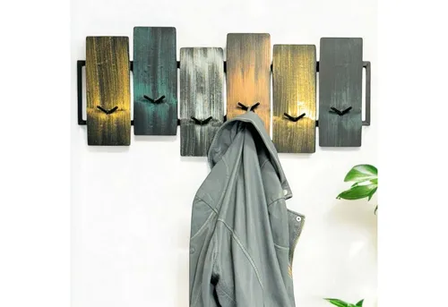 DanDiBo Wandgarderobe mit 12 Haken - Garderobenpaneele aus robustem Metall in modernem Design, ideal für platzsparende Organisation und stilvolle Aufbewahrung in Flur oder Eingangsbereich.