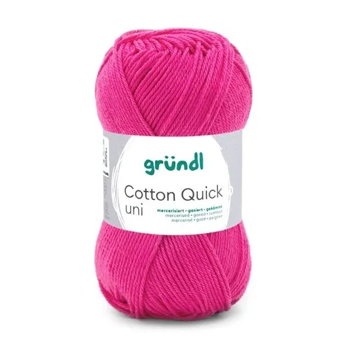 GRÜNDL WOLLE COTTON QUICK 50g PINK LL 125 m 100% BAUMWOLLE 100G/5,58€