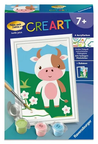 CreArt Süße Kuh - Malen nach Zahlen von Ravensburger
