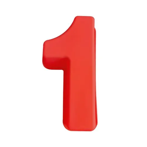 rote Zahl-1-Form, große Zahlenform, Schokolade, Fondant-Silikonform, DIY-Zahlen-Kuchenform, geeignet für die Herstellung von Lebensmitteln und Kunsthandwerk 1
