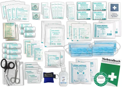WM-Teamsport Erste-Hilfe-Set DIN 13169 PLUS 2 mit Beatmungshilfe - Umfassendes Erste-Hilfe-Set für den Sport, inklusive Beatmungshilfe und Hygiene-Gel – ideal für die schnelle Versorgung im Notfall.