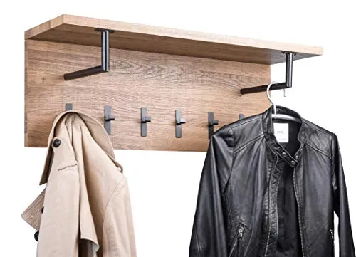 Xxxl Garderobenpaneel in Schwarz und Eiche