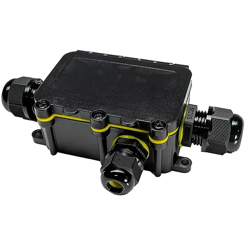 Grafner wasserdichte Abzweigdose, 3 Wege, IP68, 4-polig, Ø5-12mm, 0,5–2,5 mm², 24A 450V, Abzweigdose wasserdichte Anschlussdose staubdicht außen outdoor Verbindungsmuffe Garten Erdkabel Feuchtraum
