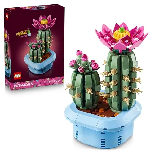 LEGO® Botanicals™ 11509 Blühender Kaktus - Vorbestellung - Kreatives Steckbaustein-Set mit 482 Teilen für Bastelspaß. Ideal für Pflanzenliebhaber und zur Dekoration geeignet. Fördert die Kreativität und Konzentration.