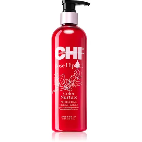 CHI Rose Hip Oil Conditioner 340 ml - Haarspülung für gefärbtes Haar, nährt und schützt die Haarstruktur, verlängert die Farbhaltbarkeit und sorgt für gesundes, glänzendes Haar.