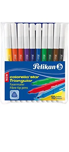 Pelikan Fasermaler Colorella Star Trigangular dreieckige Stifte, 1 Set, 10-farbig