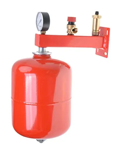 Aqbau® Set Membran Ausdehnungsgefäß 5 Liter für Heizung mit Sicherheitsgruppe Druckausgleichsbehälter Ausgleichsbehälter Weiss Druckbehälter Membran Für geschlossene Kreislauf