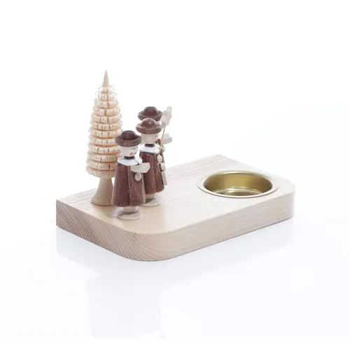 Rudolphs Schatzkiste Teelichthalter Kurrende BxHxT ca 12,5x9,5x7,5 cm NEU Teelicht Kerzenhalter Kirche Seiffen Erzgebirge Kurrendefiguren Sternsänger Weihnachten Winter Baum Ringelbaum