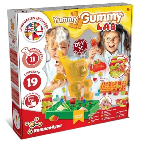 Science4you Gummibärchen-Labor – Gummibärchen selber Machen & Fruchtgummi Labor 19 Verschiedenen Formen für Kinder, Riesenbär-Gummi Geschenke für Mädchen & Jungen ab 7 8 9 10 11+ Jahren