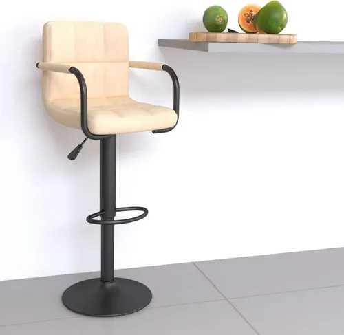 Maison Exclusive Barhocker Creme Samt