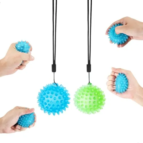 Anti Stress Ball Knetball für Hände Therapie Handgriff Trainer Hand Exercise Balls Finger Strengthener Hand Balls Grip Strength Trainers Squeeze Stress Relief Balls für Erwachsene, 2 Pack