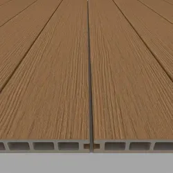 WPC Terrassendiele 25x140 mm Hohlprofil ummantelt Teak 20 cm : Teak : 20 cm