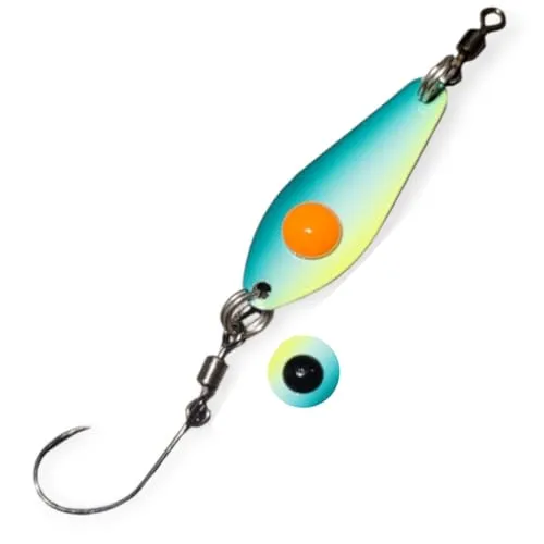 Troutwerk Spoon 3,1cm 2,4g - Forellenspoon, Troutwerk Farbe:grün/weiß/gelb/schwarz/rot
