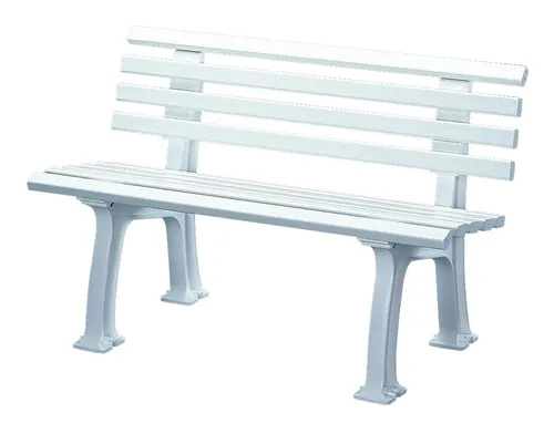 Blome Gartenbank Ibiza 2-Sitzer - Elegante weiße Parkbank - Stilvolle Parkbank für Garten oder Terrasse, bietet Platz für zwei Personen und überzeugt durch ihre hochwertige Verarbeitung und modernes Design.