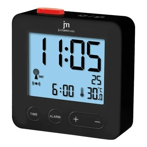 Lowell Quarzwecker Schwarz Alarm