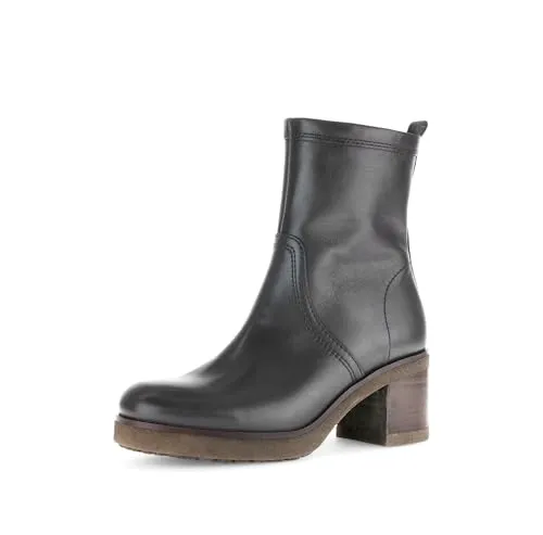 Gabor Damen Plateaustiefeletten - Elegante Übergangsstiefel mit 7 cm Blockabsatz - Wanderschuhe mit hochwertigem Rauleder und Microfutter für optimalen Komfort und Stil. Ideal für den Übergang und vielseitig kombinierbar.