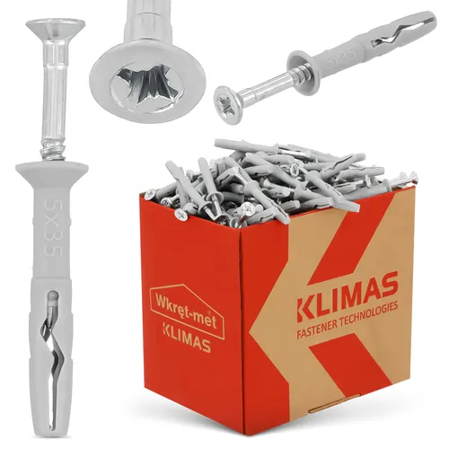 Dübel mit Schrauben verzinkt Edelstahl Universal für Beton Ziegel 5x35 200Stk