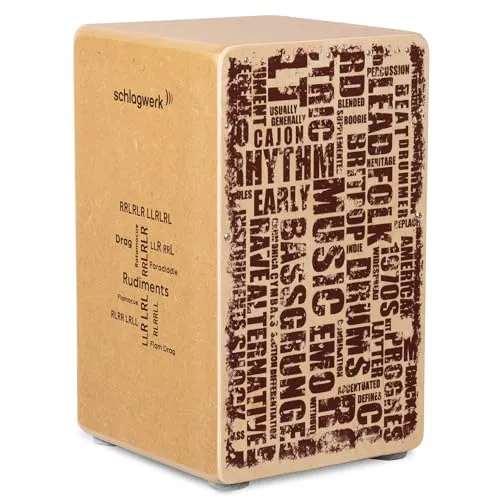 SCHLAGWERK CP85 Rudiments Styles Cajon - Percussion-Instrument mit innovativen Rudiment-Stilen für kreative Spielerlebnisse und vielseitige Musikstile.