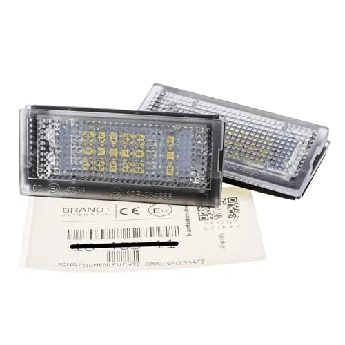 BRANDT AUTOMOTIVE Kennzeichenleuchten LED kompatibel mit Bmw E46 Limousine Coupe Touring Compact 1998-2006 Kennzeichenbeleuchtung