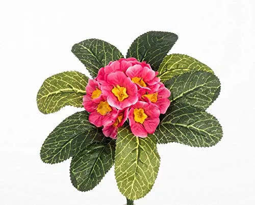 mucplants Primelbusch 20cm rosa-pink Stecker künstliche Primeln Primeln Primula Schlüsselblumen Kunstpflanzen Kunstblumen