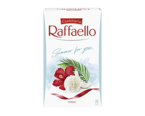 FERRERO Raffaello 8er Pralinen Kokos-Mandel-Konfekt 80g