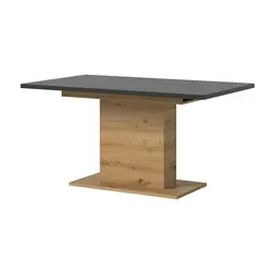 Esstisch ausziehbar Moritz, grau, 150 cm - Esstisch ausziehbar Moritz in grau, modernes Design für 6-8 Personen, bringt Natürlichkeit und Luxus in Ihr Zuhause.