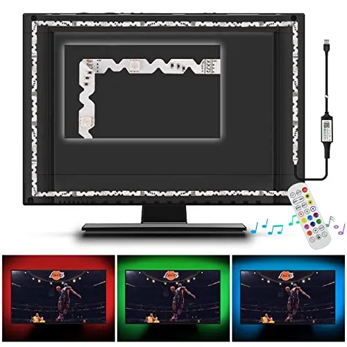 DANCRA LED TV Hintergrundbeleuchtung, 5m RGB TV Beleuchtung Für 60 bis 80 Zoll, TV LED Strip, APP-Steuerung, USB LED Streifen Für HDTV, PC Bildschirm, Schlafzimmer, Spielzimmer, Raumdekoration