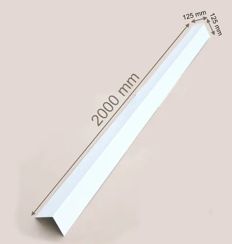Alu-Schutzwinkel Fassaden-Abdeckwinkel 125x125mm Ecke Kante 90° in weiß RAL 9010