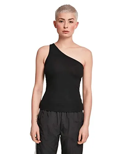 Urban Classics Damen Ladies Asymmetric Sport Tank Top, Schwarz (Black 00007), X-Large (Herstellergröße: XL)