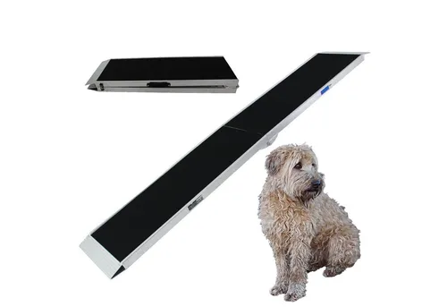 TRUTZHOLM Hunderampe klappbar aus Aluminium - Tierrampen, robust und leicht, unterstützt bis zu 180 kg, ideal für Haustiere und erleichtert den Zugang zu Autos oder höheren Flächen.