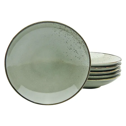 CreaTable Nature Collection Teller Set (6 x, 22 cm) - Hochwertiges Teller Set aus der Nature Collection, ideal für stilvolle Tischdecken und umweltfreundlich gestaltet.