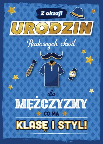 KARNET URODZINY B6 Z KOP AS GM-1157 FOL ARMIN STYLE 5905815793589