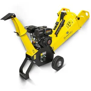 BAMATO Häcksler HACK-100 - Benzin Messerhäcksler, 4,1 kW Leistung für bis zu 100 mm Schnittstärke, ideal für Gartenabfälle und Äste