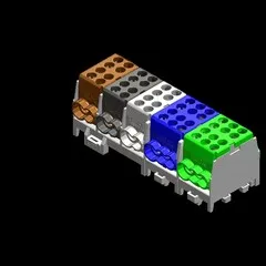Pollmann Hauptleitungs-Abzweigklemme HLAK 25-5 14 BSG-S - 1 Stück, für robuste elektrische Verbindungen bis 130 A, VDE-konform und fingersicher