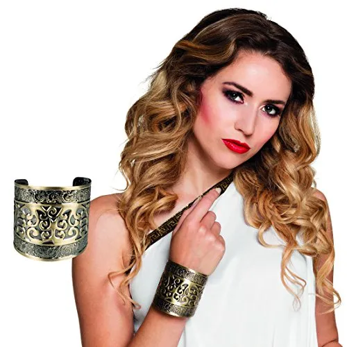 Römerin Armband - Gold - Griechin Armspange Ägypterin Armreifen Antike Griechische Göttin Armschmuck Cleopatra Kostüm Zubehör Ägyptischer Schmuck Armreif