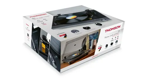 Thomson TT700 Premium AT91-Phono-Tonabnehmer schwarz - Plattenspieler mit Audio Technica AT91-Tonabnehmer für außergewöhnlichen Klang. Einstellbarer Druck und Tonhöheneinstellung garantieren ein optimales Hörerlebnis für Vinyl-Liebhaber.